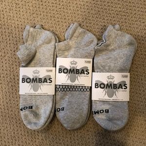 Men’s gray Bombas socks. 3-pack, size XL